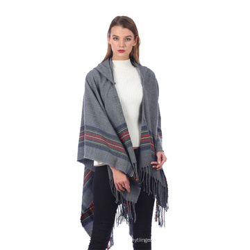 Neues Design 130*150CM 100% ACRYL Herbst / Winter warmer Modemantel Poncho